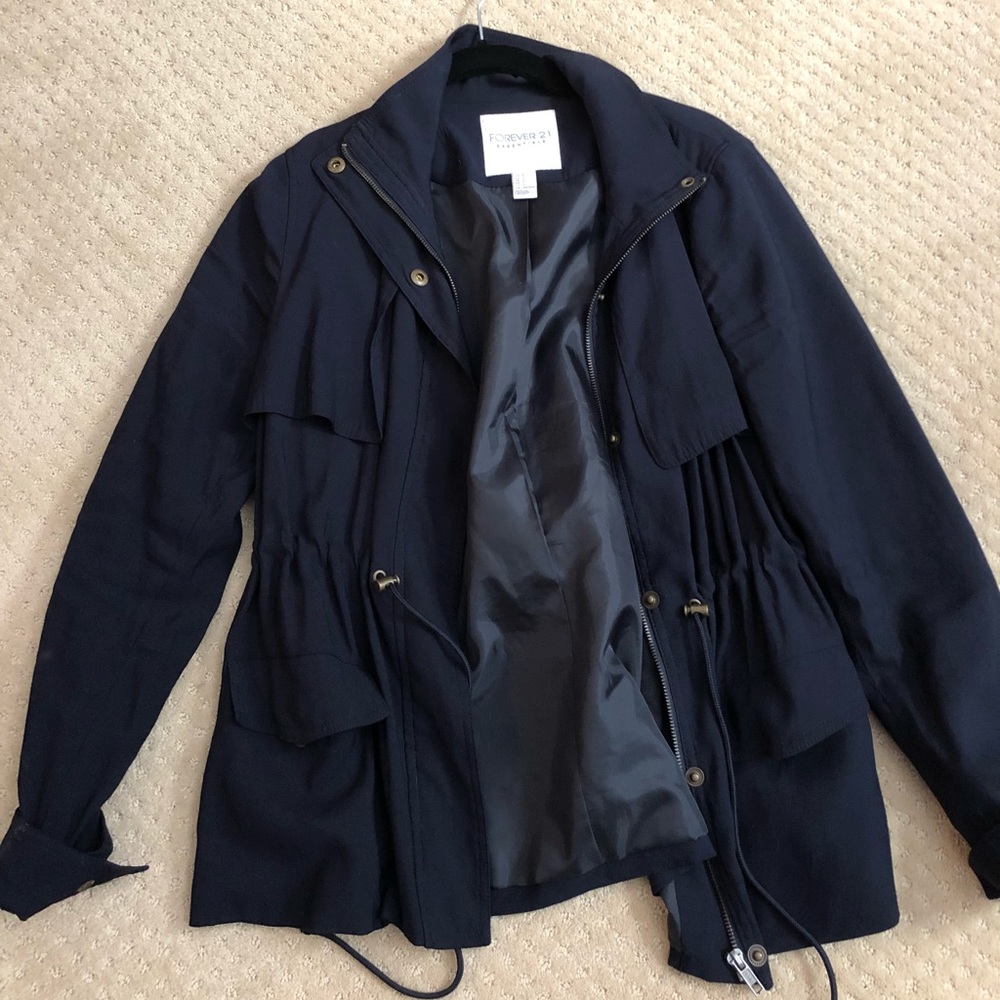 Forever 21 navy utility jacket